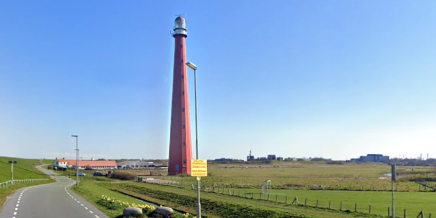 Vuurtoren Lange Jaap aan Zeeweg in Den Helder