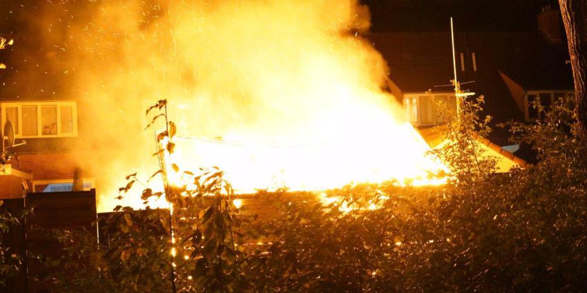 Schuur in brand