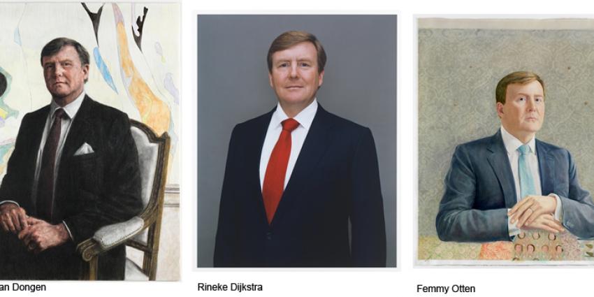 Foto van staatsieportretten koning Willem Alexander