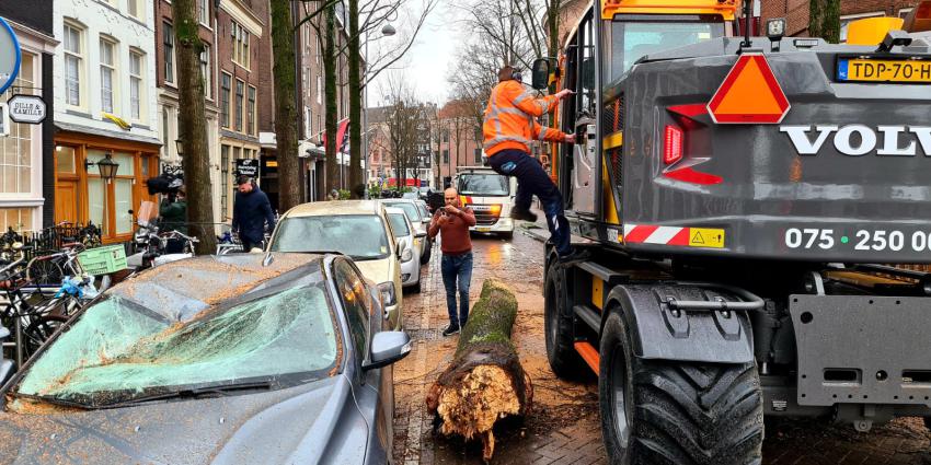 Schade door storm