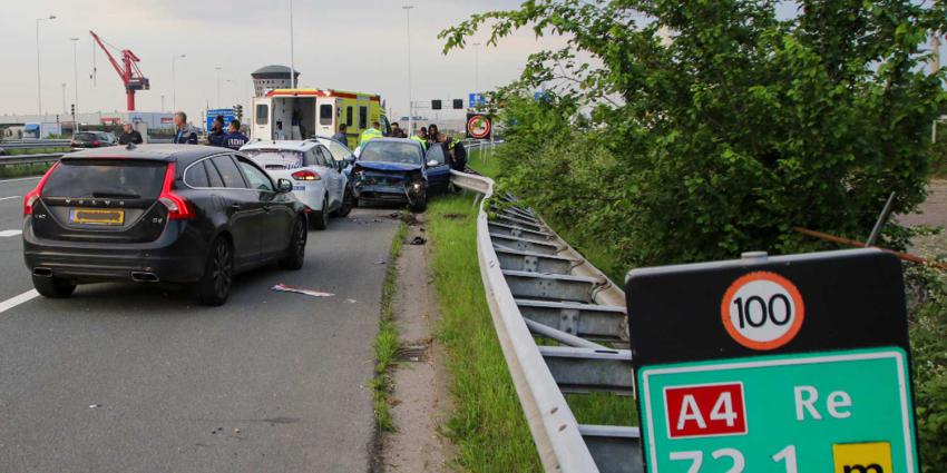 aanrijding-vangrail-snelweg