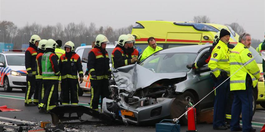 Meerdere gewonden bij aanrijding N34 Gieten