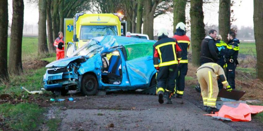 Gewonde bij eenzijdige aanrijding met boom in Nieuwediep