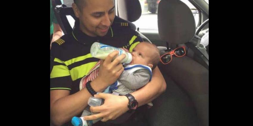 Agent geeft baby fles na ongeluk op N269 Tilburg
