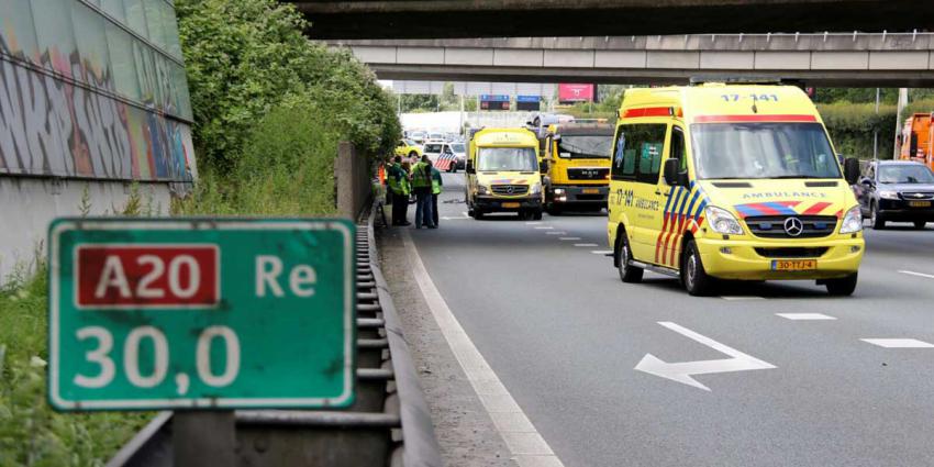 Vier gewonden bij ongeval A20
