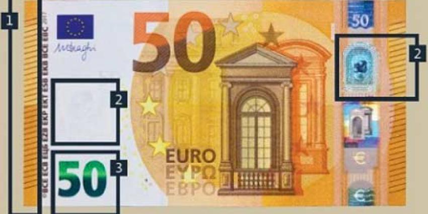 Nieuw 50-eurobankbiljet vanaf dinsdag 4 april in omloop