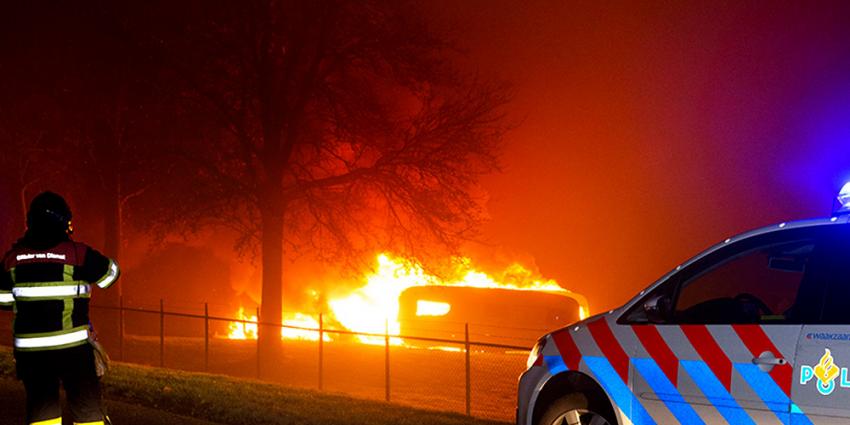 Foto van brand in caravan | Archief EHF
