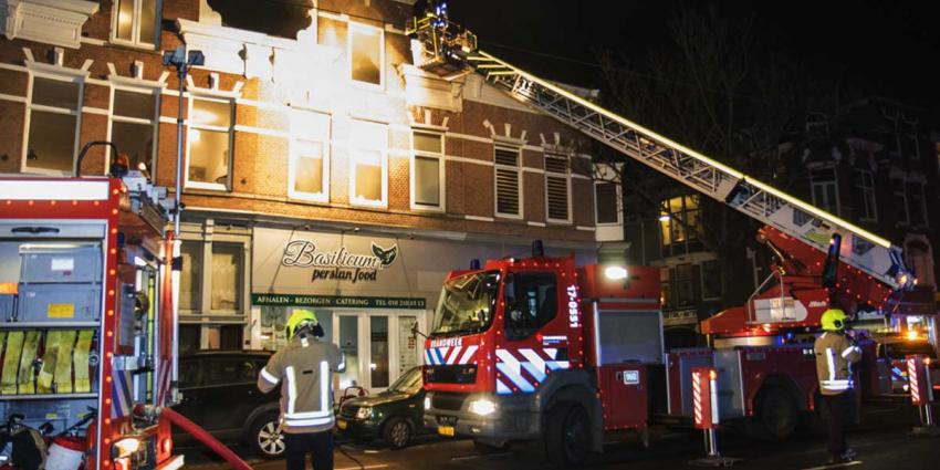 Grote brand boven Rotterdams restaurant