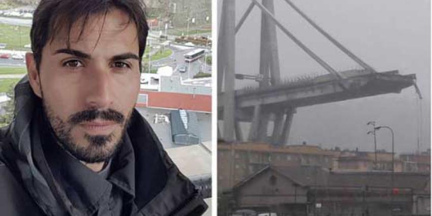 Davide stort met brug mee de afgrond in maar overleeft de ramp