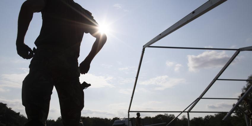 Militairen bouwen opvang locatie op