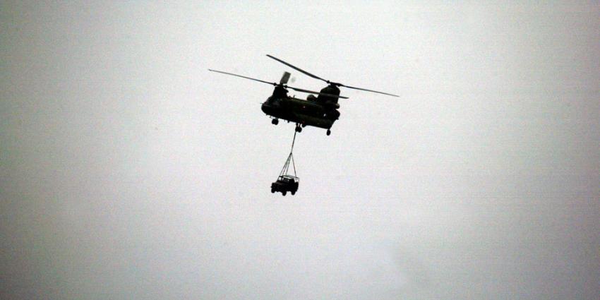 Chinook transporthelikopters aangekomen op Kamp Castor in het Malinese Gao