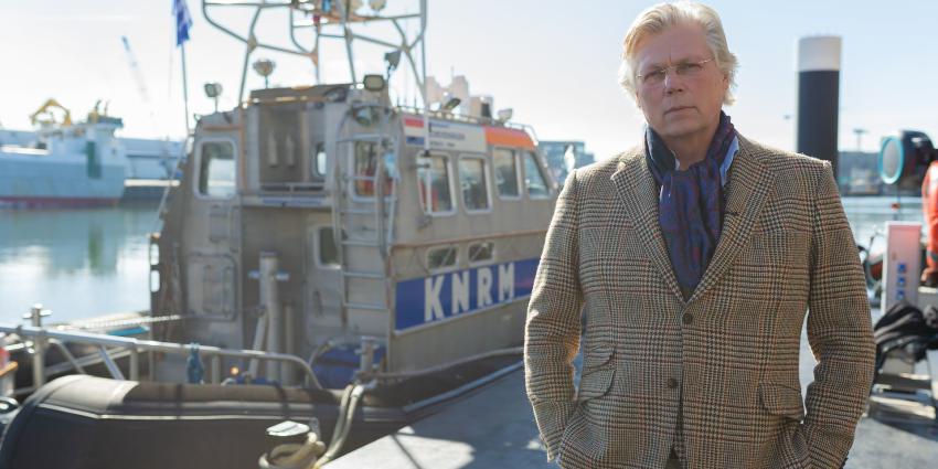 Roelof Hermen bij boot KNRM