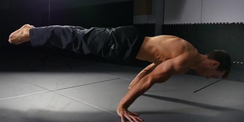 Verrassend staaltje spierkracht van breakdancer