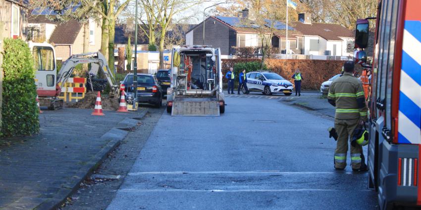 Gaslek door werkzaamheden