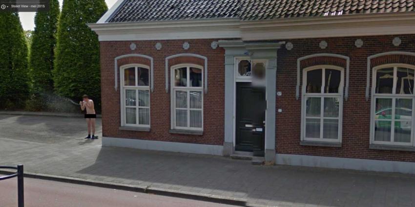 Naakte man op streetview in Groningen vastgelegd