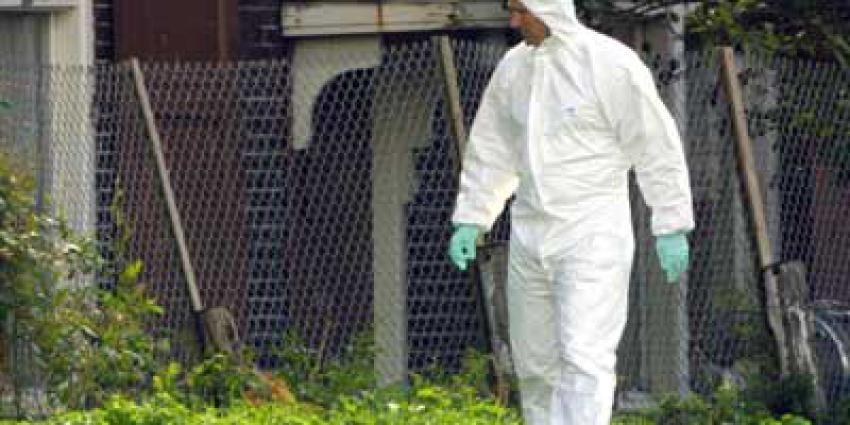 Foto van forensisch onderzoek rond woning | Archief EHF