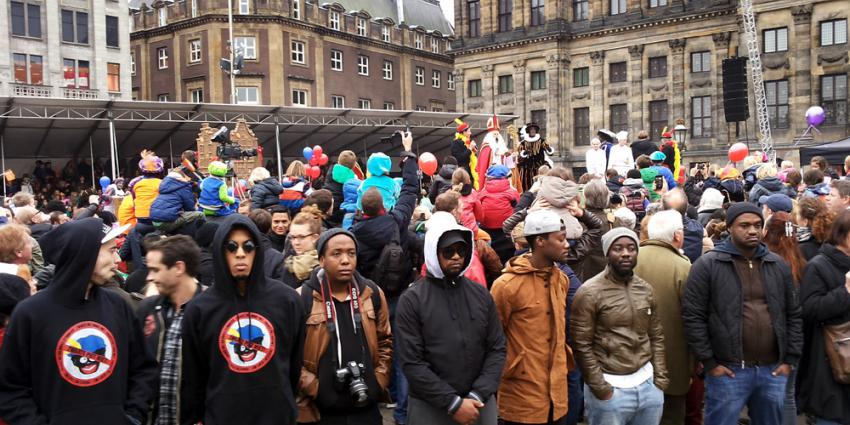 Foto van protest Zwarte Piet | BON