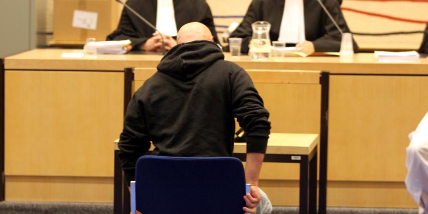 Foto van verdachte in rechtbank | Archief EHF