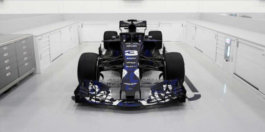 De nieuwe F1 raceauto van Verstappen de RB14