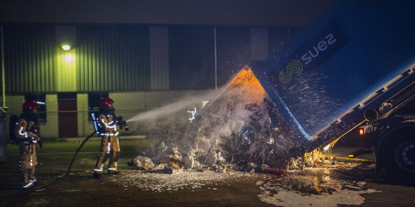 Brand in perscontainer