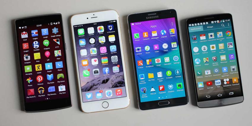 Mannen gaan er vandoor met smartphones