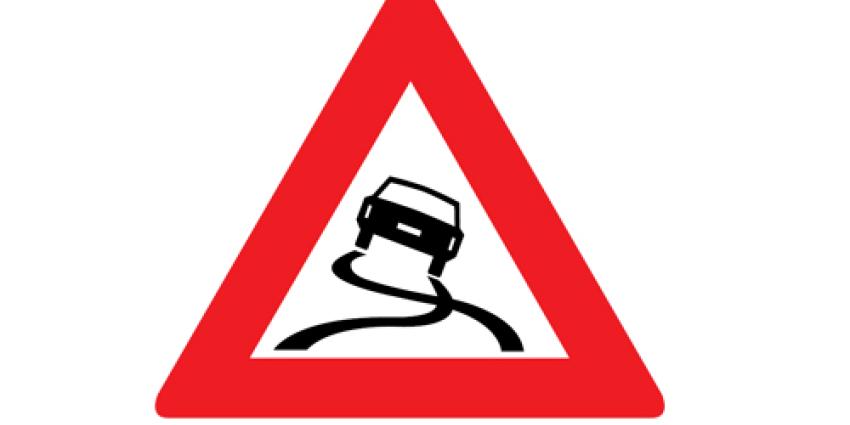 Verkeersbord slipgevaar