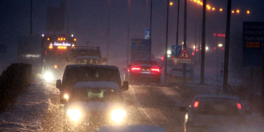 Glijdend en glibberend naar werk en weer naar huis