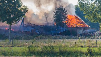 Brand in boerderij