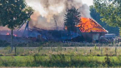 Brand in boerderij