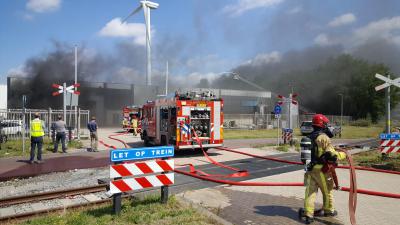 Foto van brand in Amsterdam