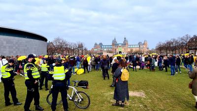 Koffiedrinken op het Museumplein