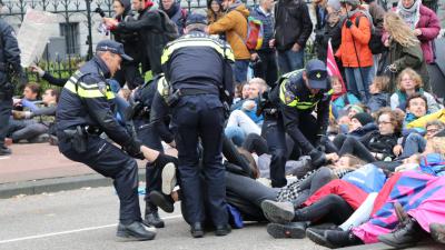 klimaatactivisten, bezetten, stadhouderskade, extinction rebellion 