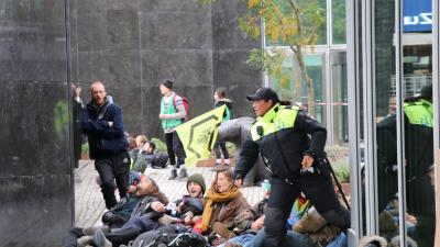 milieuactivisten voor ABN Amro Amsterdam