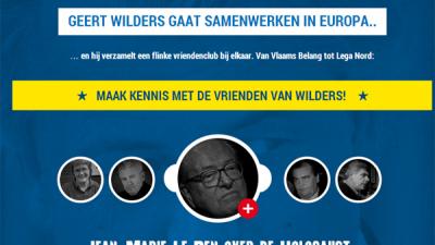 Screenshot website de vrienden van wilders | PvdA