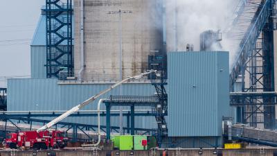 Grote brand in Eemshaven