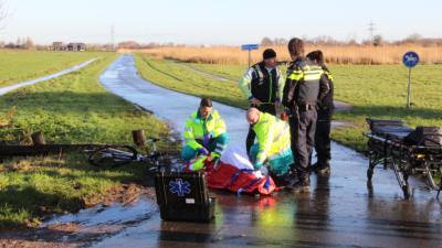 Fietser gewond na harde val