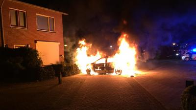 Foto van autobrand in Coevorden