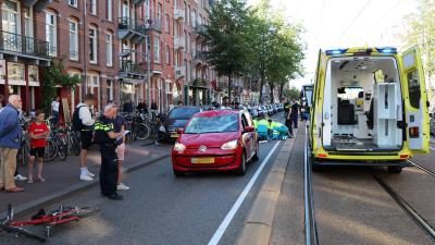 Fietser gewond op de Overtoom