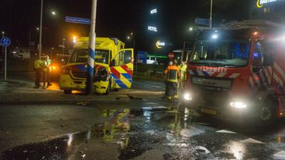 Grote schade aan ambulance