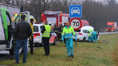 Gewonde bij aanrijding op N34