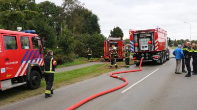 Brand in leegstaad pand in Emmen