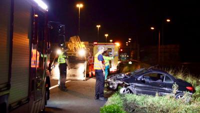 aanrijding, auto, a20, vlaardingen