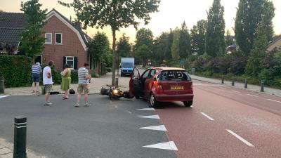 Ongeval tussen motor en auto