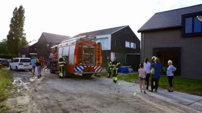 Brandende gasfles in Boxtel