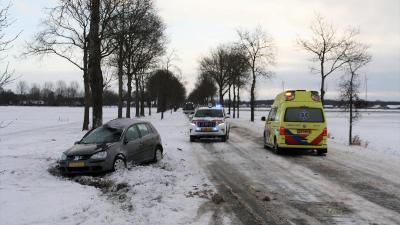 Auto tegen boom