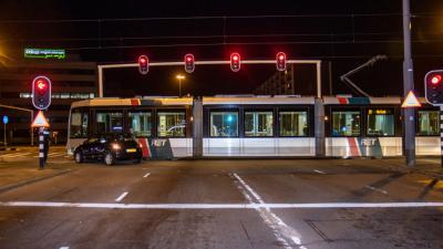 Aanrijding tussen tram en auto