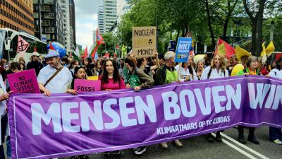 Klimaatmars Zuidas Amsterdam