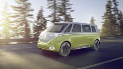 VW introduceert haar nieuwe bestelbus de microbus de I.D. BUZZ