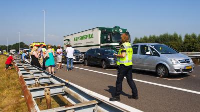 Gewonde bij kop-staartbotsing op snelweg A58 bij Oirschot
