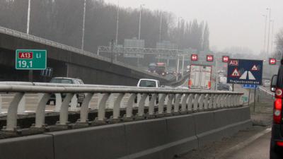A13 blijft drukste rijksweg, regio Utrecht het drukst